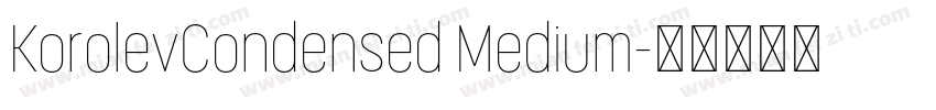KorolevCondensed Medium字体转换